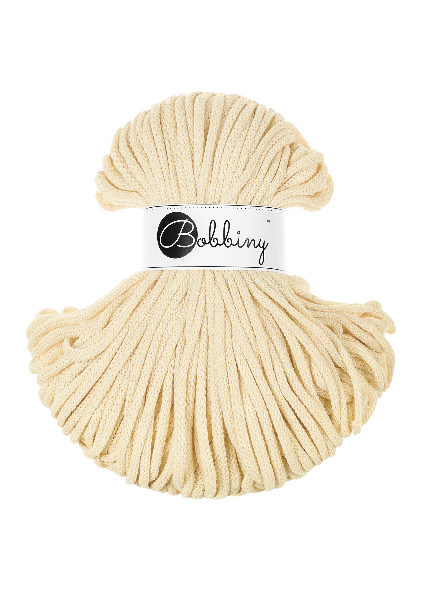 Braided cord 5mm - Butter Yellow