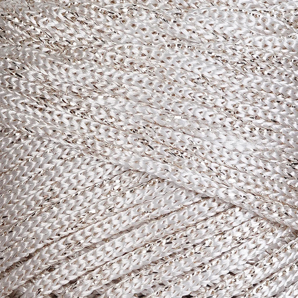 Hilo sintético con brillo 2mm Sparkle Ecru/Natural
