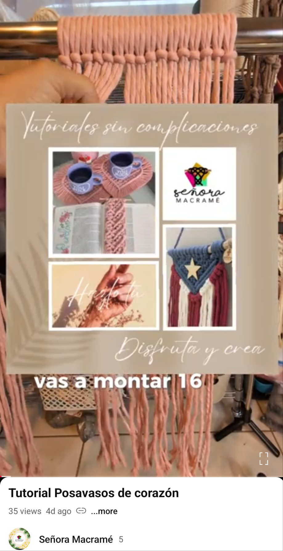 Tutorial posavasos macrame-Macrame Coaster tutorial