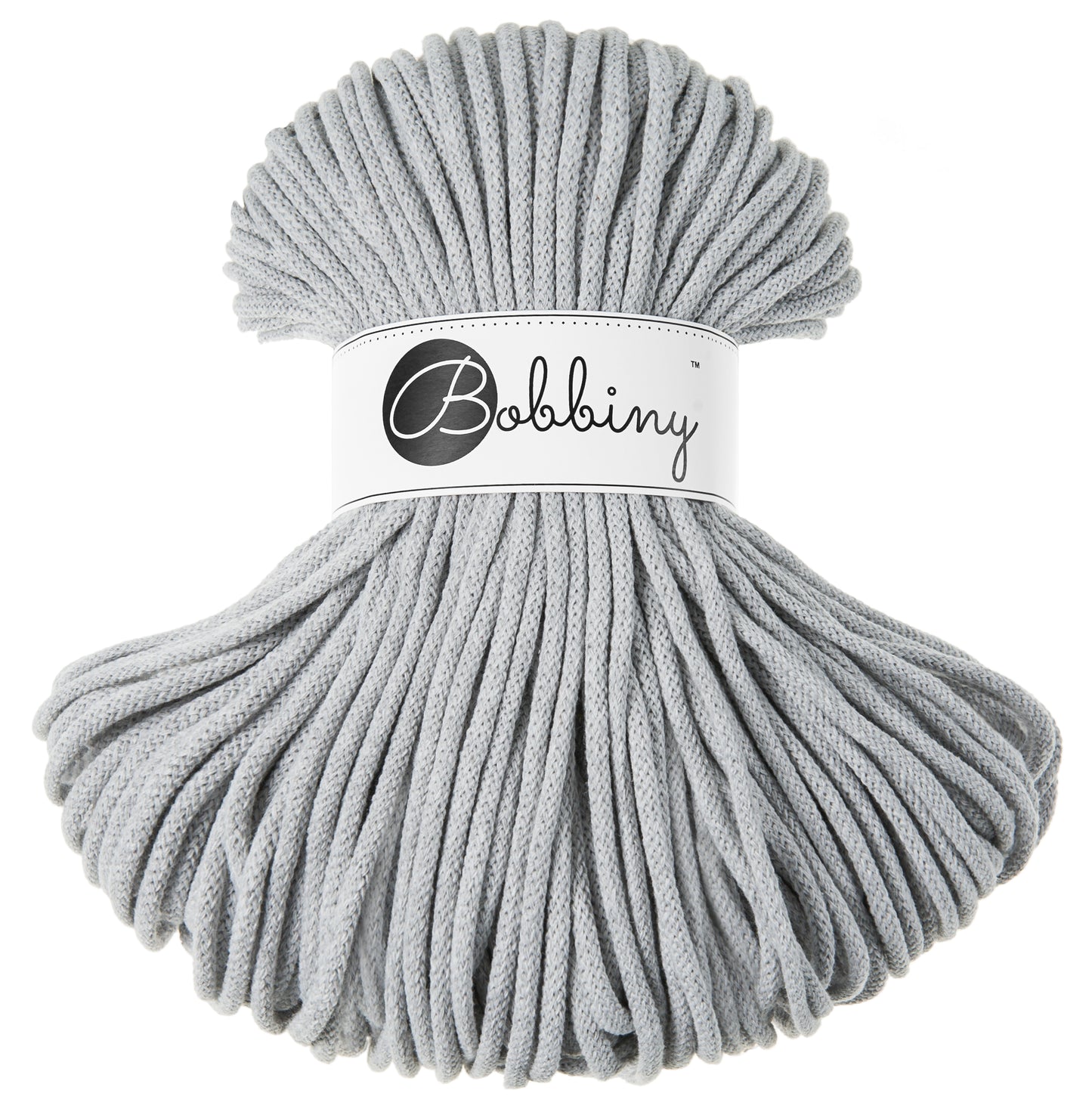 Braided cord 5mm - Light Grey