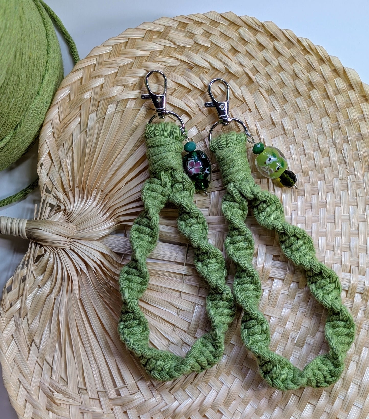 Llaveros de muñeca-Apple Green