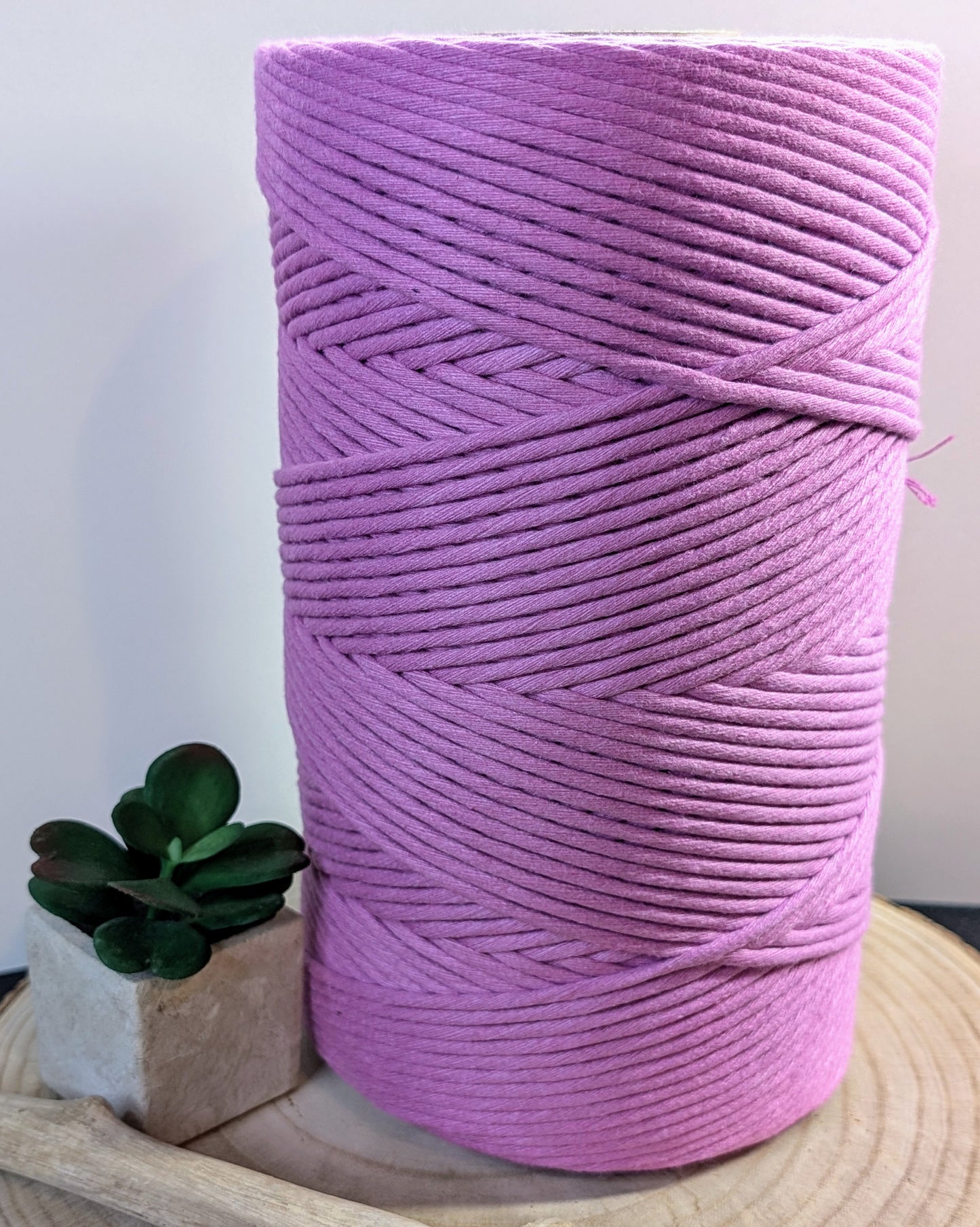 Macrame cord single strand 4mm - Lilac Pink