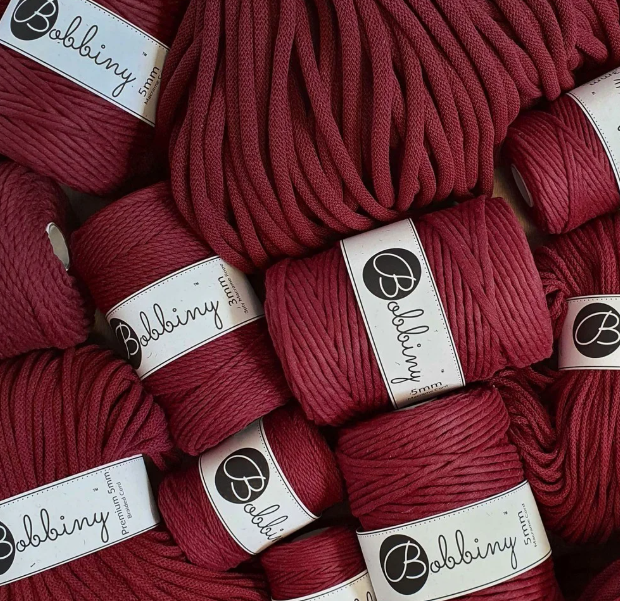 Braided Cord 5mm Wine Red