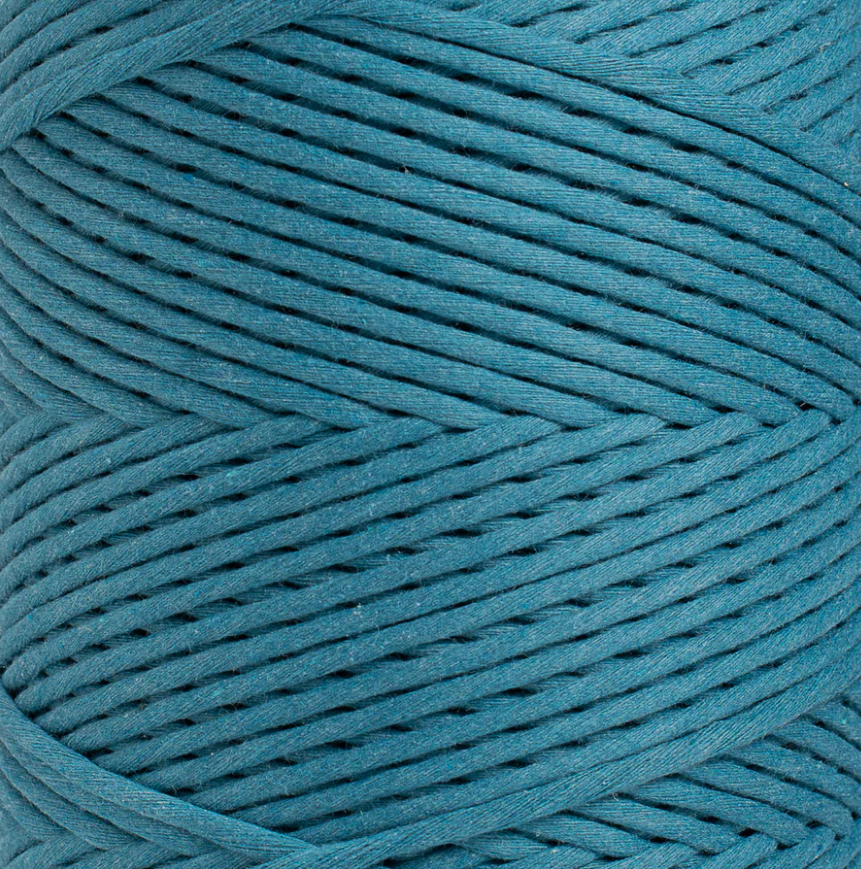 Cuerda de macramé, 4mm, Azul Mar, Ocean Teal, 220m, 720ft