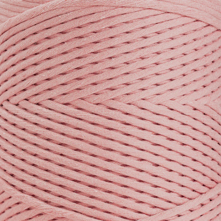 Cuerda de macramé, 4mm, Rosa Pálido, Pale Pink, 500m, 1640ft