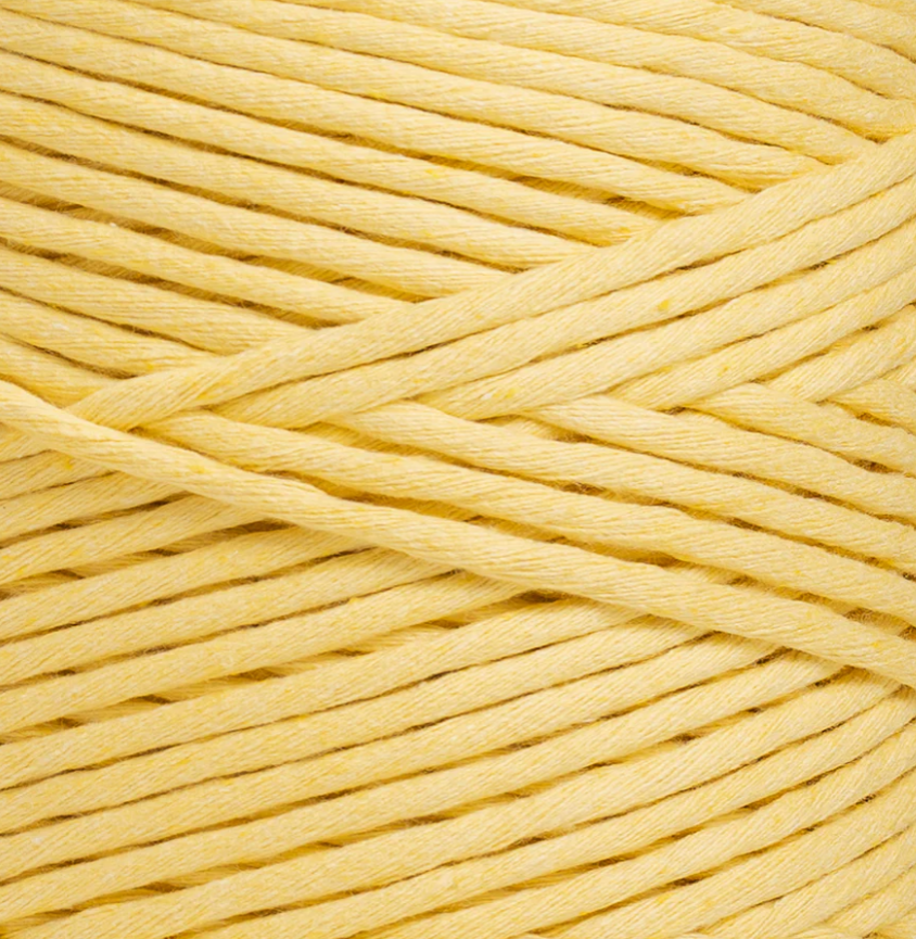 Cuerda de macramé, 4mm, Amarillo Girasol, Sunflower Yellow, 220m, 720ft