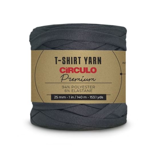 Circulo, Trapillo Premium, T-shirt Yarn, Grey Resin, 8243