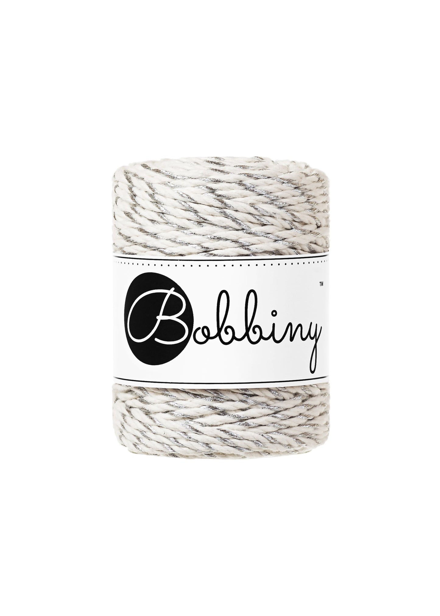 3ply Macrame Rope Silver Twist