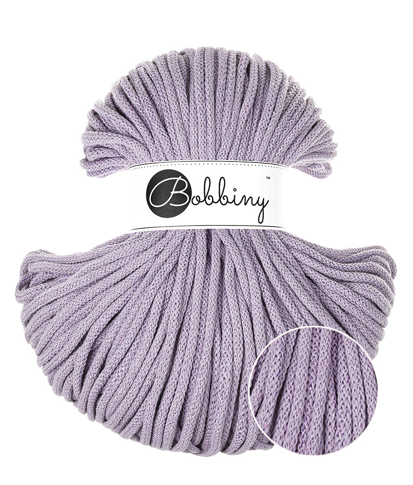 Braided cord 5mm - Unicolor Lavender