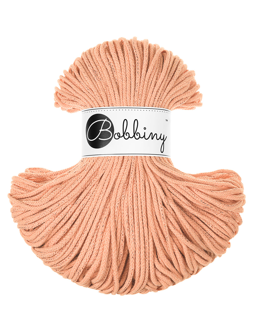 Braided Cord 3mm Unicolor Peach Fuzz