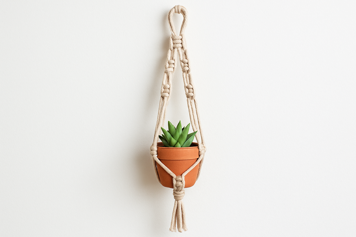 do a simple macrame plant hanger
