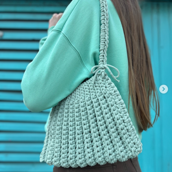Hilo de macramé o crochet trenzado 5mm, Menta, Jelly Mint, 108 yardas