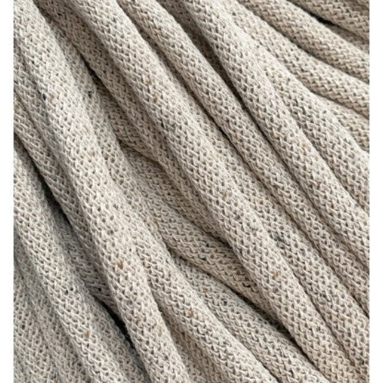 Hilo de macramé o crochet trenzado 9mm, Beige Leopardo, Leopard, 108 yardas