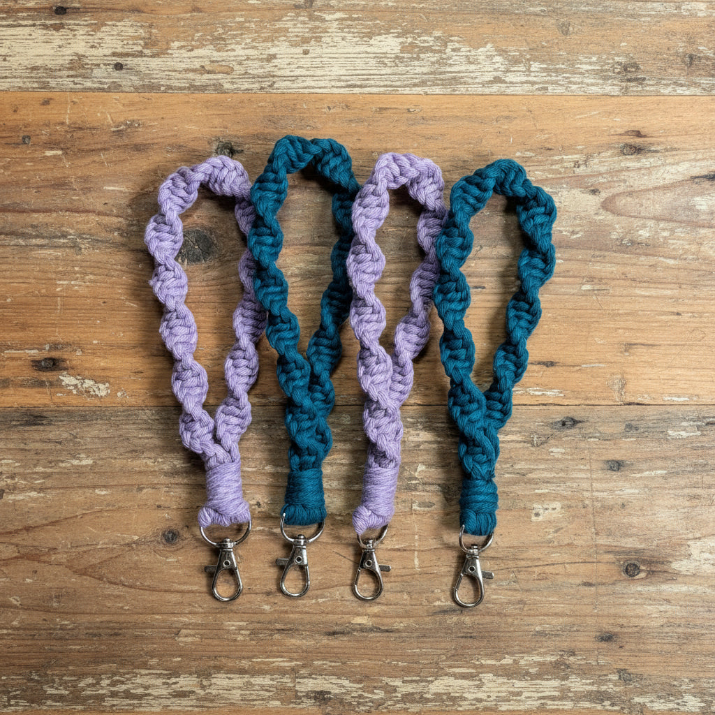 Wristlet keychain, spiral