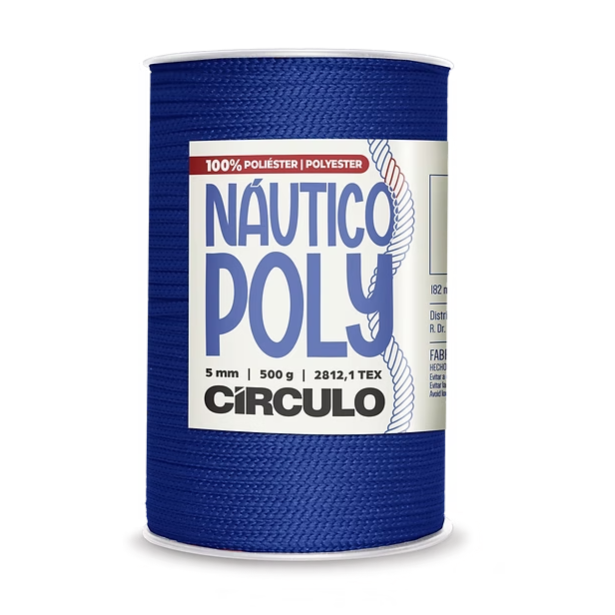 Poly Nautical Circle Thread, 5mm, macrame, crochet, knitting, Ball Blue, Blue, 200 yards, 2829