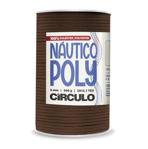 Poly Nautical Circle Cord, 5mm, macramé, crochet, knitting, Chocolate, Chocolate Brown, 200 yards, 7382