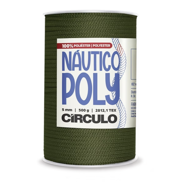 Poly Nautical Circle Cord, 5mm, macrame, crochet, knitting, Forest Green, 200 yards, 5368