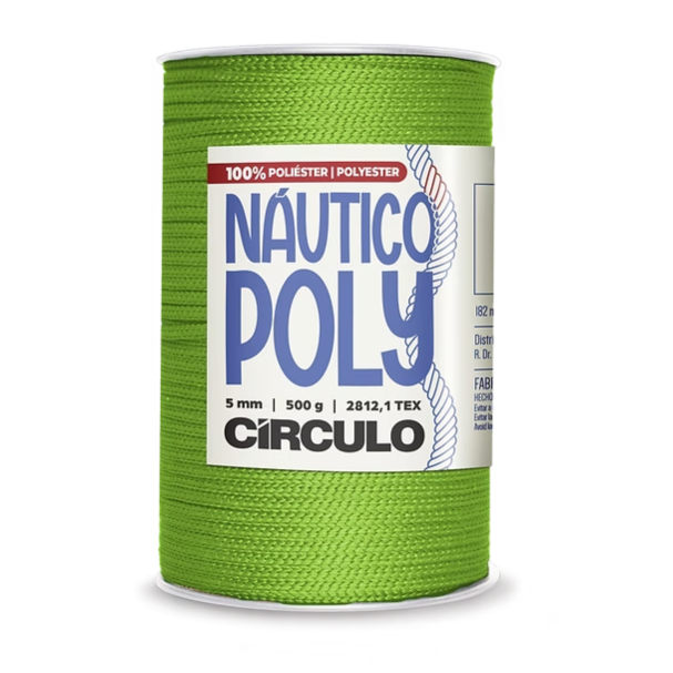 Hilo Circulo Nautical Poly, 5mm, macrame, crochet, knitting, Lemonade, Lime Green, 200 yards, 5806