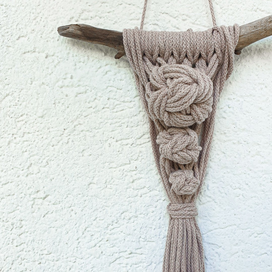 Hilo de macramé o crochet trenzado 5mm, Gris Perla, Pearl 108 yardas