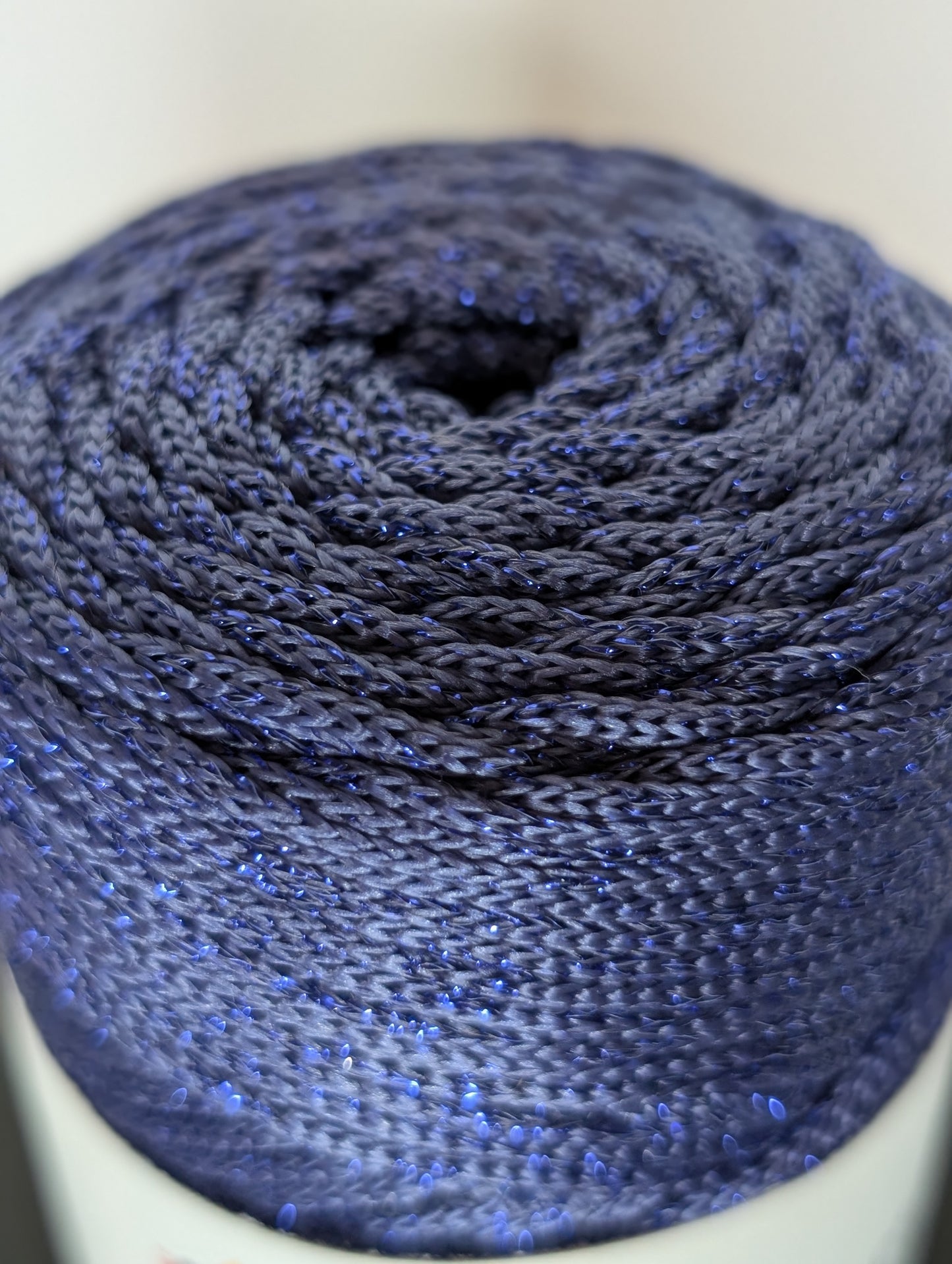 Hilo sintético con brillo 2mm Sparkle Denim Blue