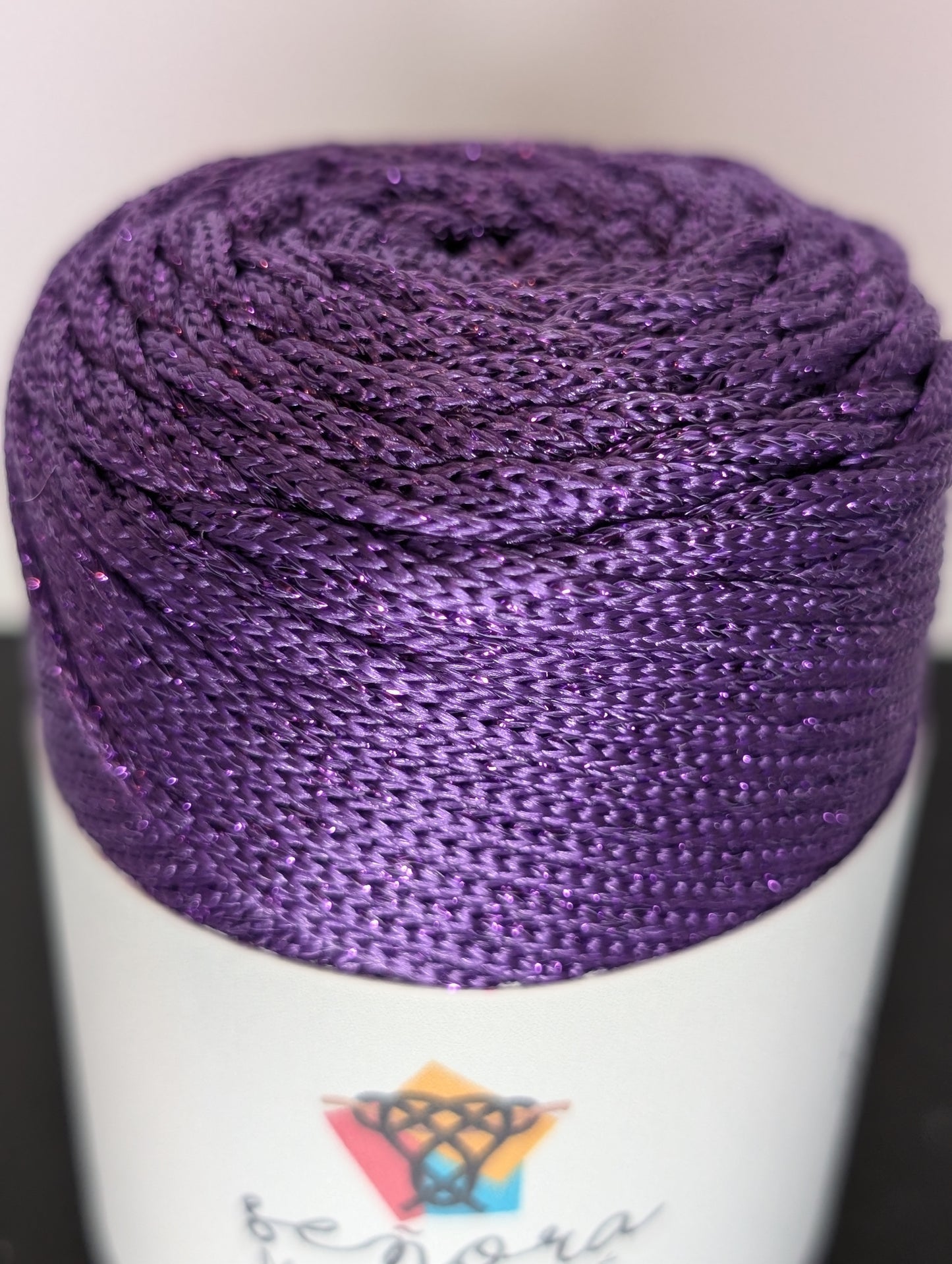 Hilo sintético con brillo 2mm Sparkle Lilac