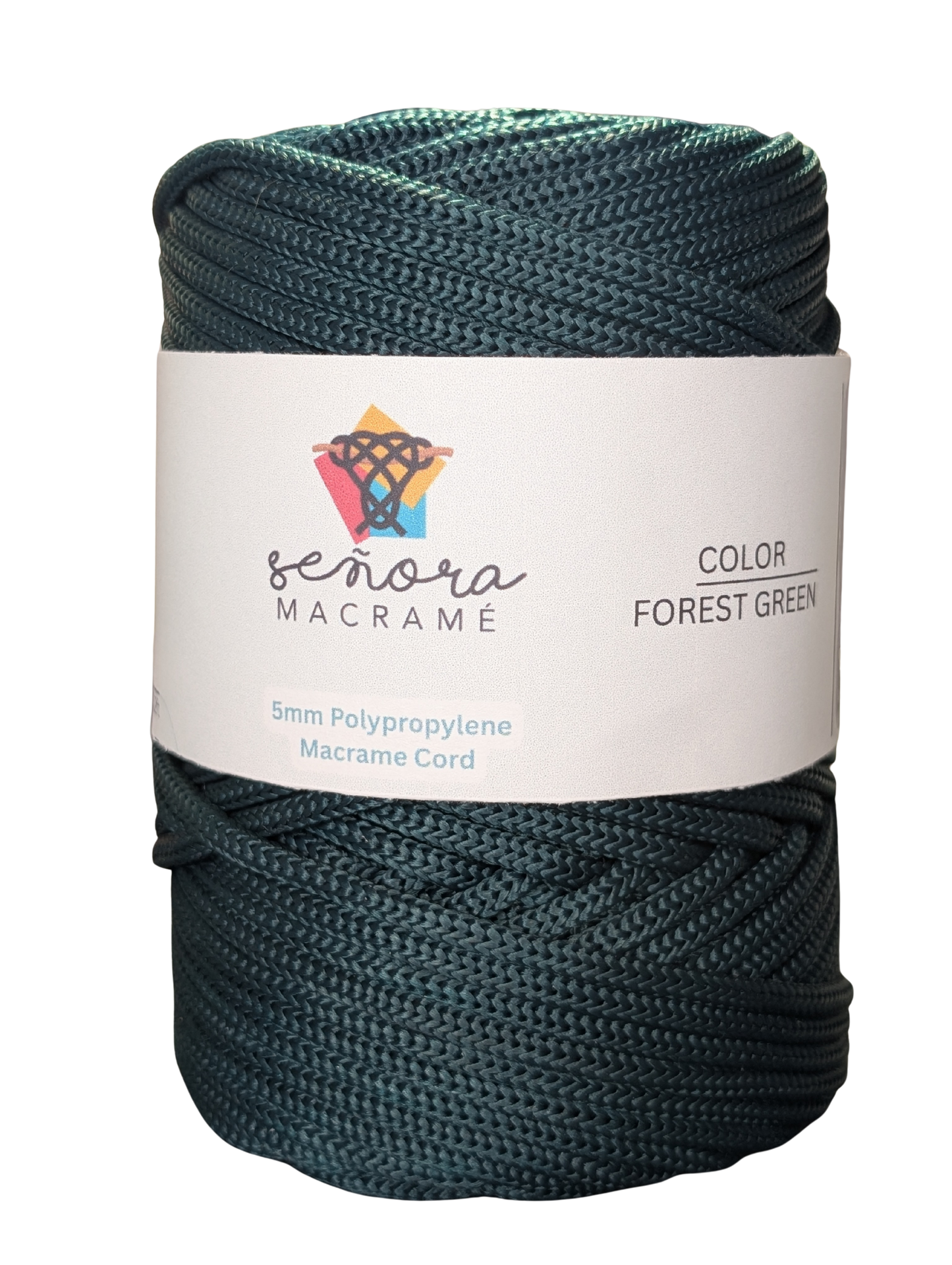 Polyester Macrame Cord 5mm Forest Green