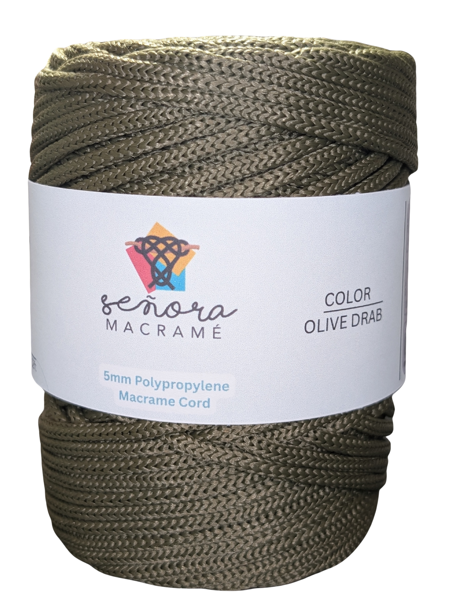 Polyester Macrame Cord 5mm Olive Drab