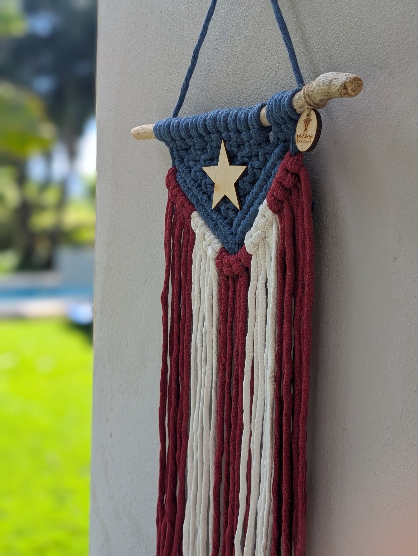 Tutorial de la Bandera de Puerto Rico en Macramé