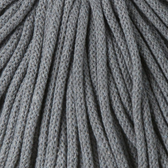 Hilo de macramé o crochet trenzado 5mm, Gris Hierro, Steel, 108 yardas