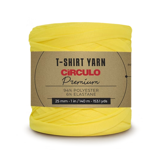 Circulo, Trapillo Premium, T-shirt Yarn, Canary, 1289