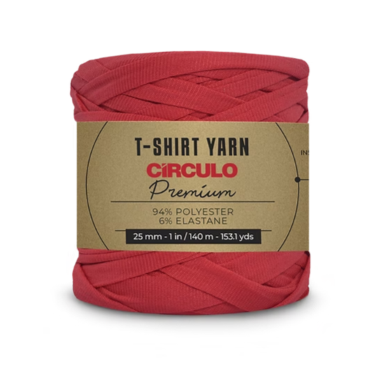Circulo, Trapillo Premium, T-shirt Yarn, Carmine, 3528