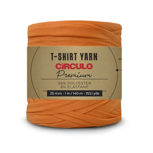 Circulo, Trapillo Premium, T-shirt Yarn, Orange Peel, 4222