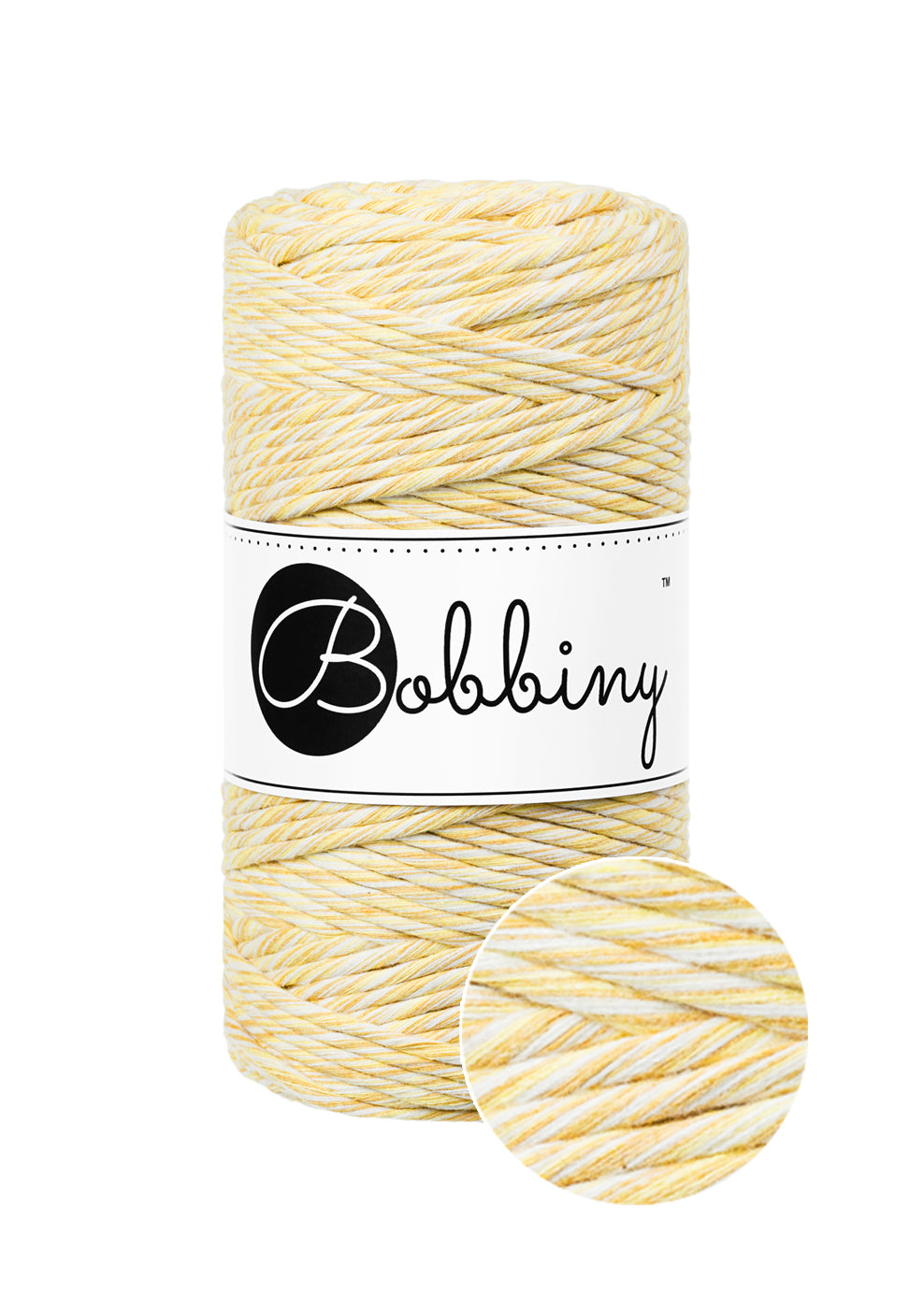 Macrame cord 3mm single strand Banana Shake