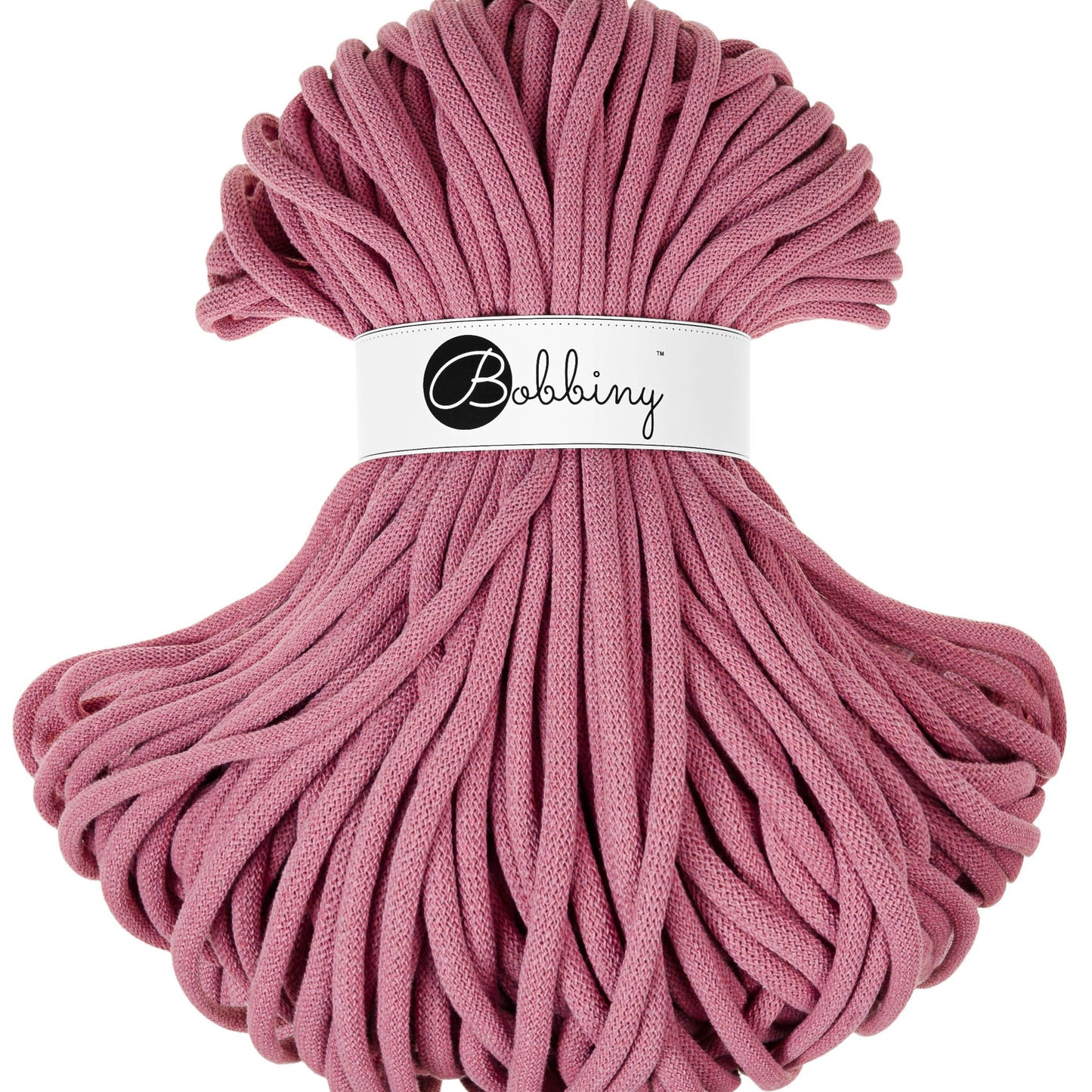 Hilo de macramé o crochet trenzado 9mm, Rosa Viejo, Blossom, 108 yardas