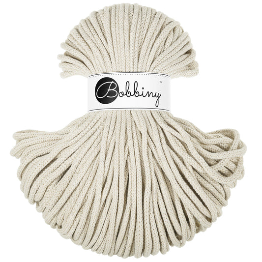 Hilo de macramé o crochet trenzado 5mm, Cachemira Beige, Cashmere Beige, 108 yardas