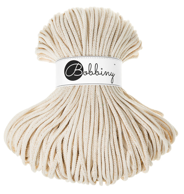 Macrame or crochet braided cord 5mm, Golden Natural, Golden Natural, 108 yards