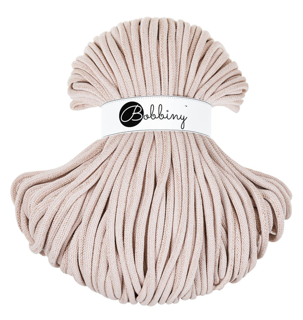 Hilo de macramé o crochet trenzado 9mm, Golden Nude, 108 yardas