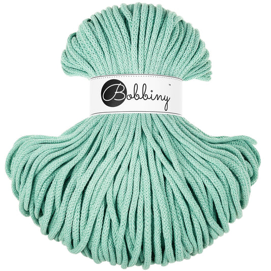 Hilo de macramé o crochet trenzado 5mm, Menta, Jelly Mint, 108 yardas
