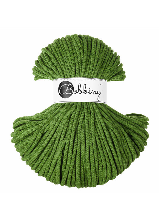 Hilo de macramé o crochet trenzado 5mm, Verde Musgo, Moss Green, 108 yardas