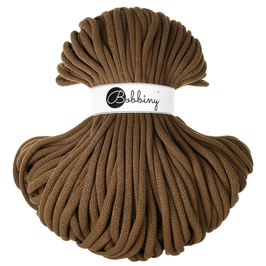 Braided macramé or crochet cord 9mm, Nut Brown, Nut Brown, 108 yards
