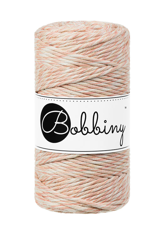 Macrame cord 3mm single strand Peach Shake