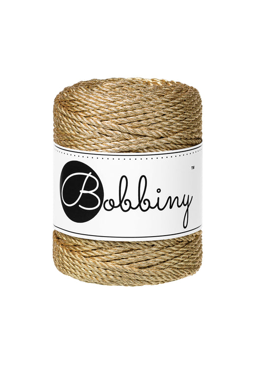 3Ply Metallic Macrame Rope 3mm Satin Gold