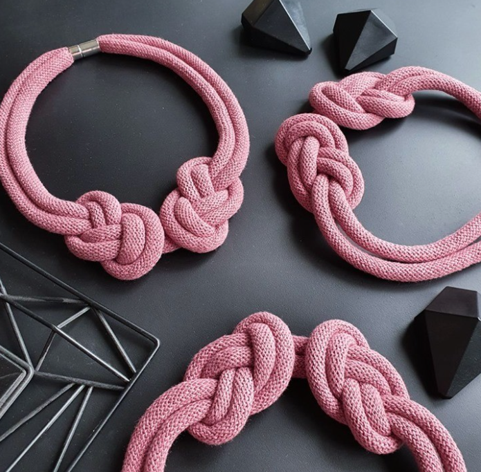 Hilo de macramé o crochet trenzado 9mm, Rosa Viejo, Blossom, 108 yardas