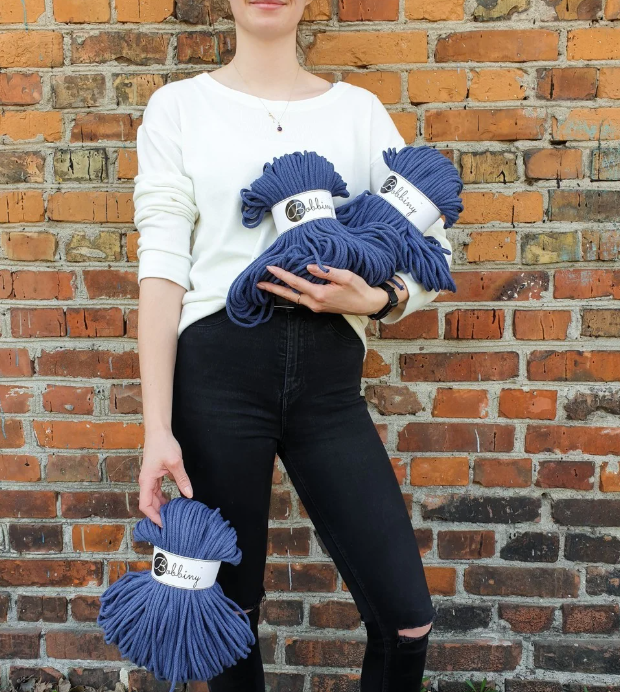 Braided cord 5mm Jeans