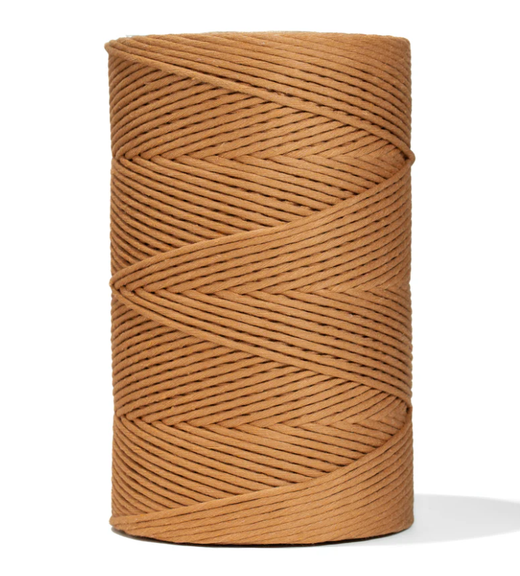 Cuerda de macramé, 4mm, Caramelo, Caramel, 500m, 1640ft