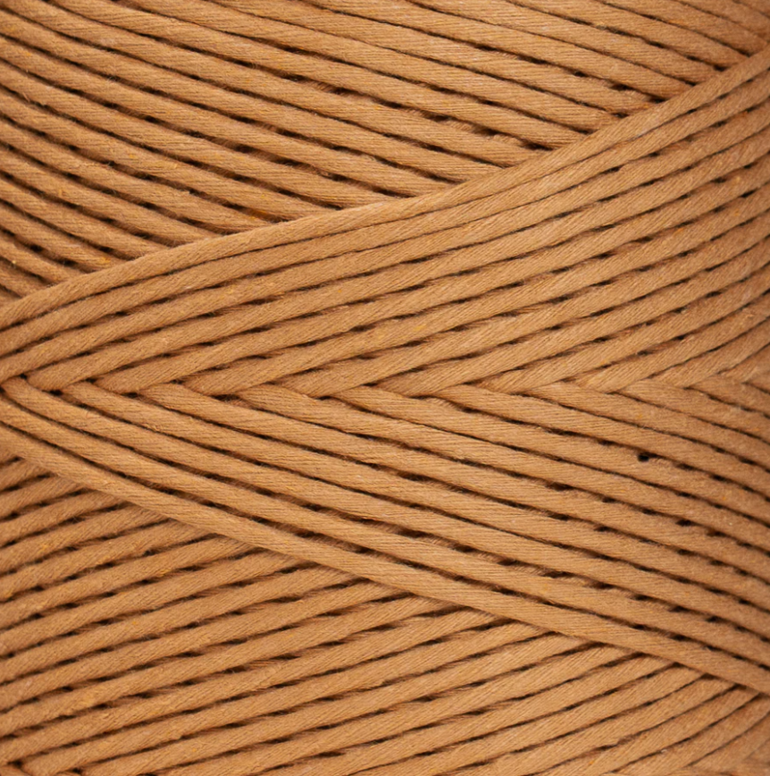 Cuerda de macramé, 4mm, Caramelo, Caramel, 500m, 1640ft
