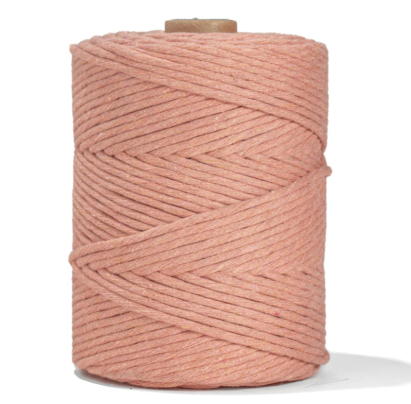 Cuerda de macramé, 4mm, Rosa Viejo, Dusty Pink, 220m, 720ft