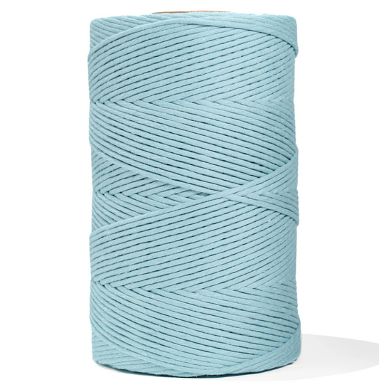 Cuerda de macramé, 4mm, Azul Claro, Vintage Blue, 500m, 1640ft