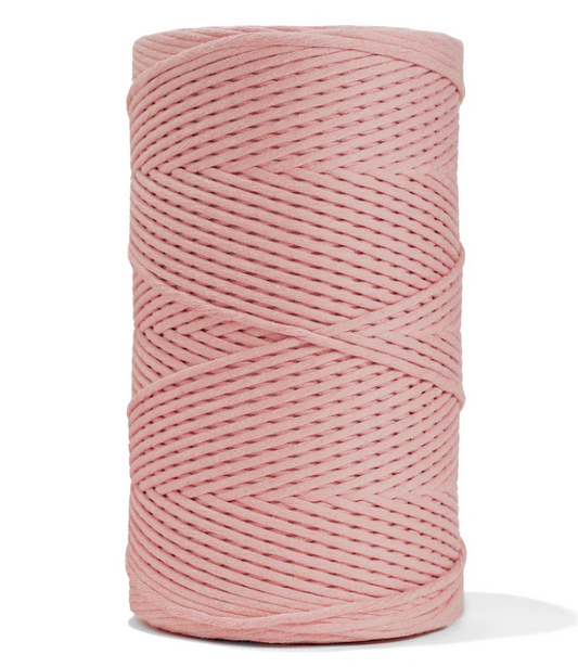 Cuerda de macramé, 4mm, Rosa Pálido, Pale Pink, 500m, 1640ft