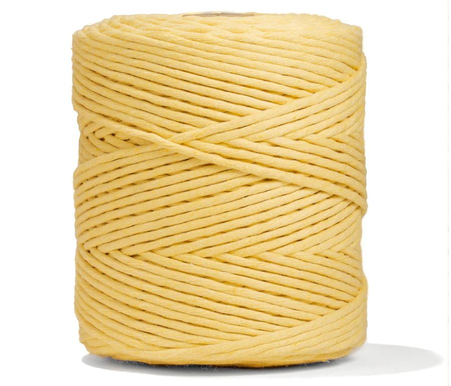 Cuerda de macramé, 4mm, Amarillo Girasol, Sunflower Yellow, 220m, 720ft